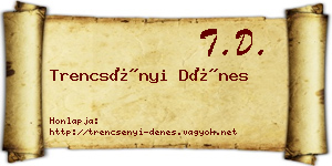 Trencsényi Dénes névjegykártya