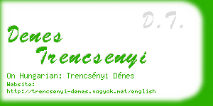denes trencsenyi business card