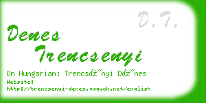 denes trencsenyi business card